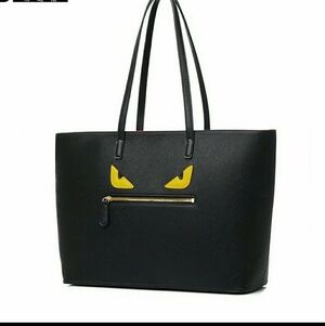 Black Tote Bag with Matching Wallet